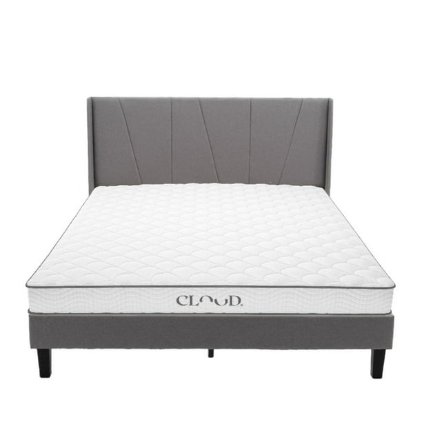 Set de Colchón Eco y Cama Cambridge Cloud Matrimonial Gris Oxford