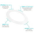 thumbnail image 4 of Luxrite 12-Pack White Goof Trim Ring for 4 inch Recessed Lights and Ceiling Light Fixtures, Outer Diameter 5.75 inch, Inner Diameter 4.25 inch, 4 of 6
