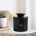 thumbnail image 4 of Lindo soporte de almacenamiento untable de cerámica de de fresca hecho a mano para refrigerador Tapa de mano Capacidad razonable Negro Baoblaze encargado de la mantequilla, 4 of 8