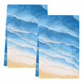 thumbnail image 2 of Blue Beach Coastal Kitchen Towels Set of 2, Summer Nautical Seaside Ocean Ombre Absorbent Dish Towels for Kitchen, Microfiber Hand Towel, Quick Drying Tea Towel for Cleaning Decorative Dishcloths, 2 of 7