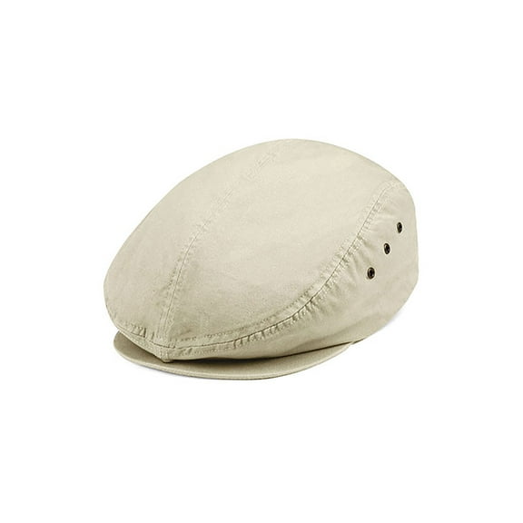 Ivy Washed Canvas Newsboy Hat Cap, Stone
