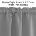thumbnail image 6 of NICETOWN Short Curtains Blackout Tiers for Kitchen, Thermal Insulated Rod Pocket Window Drapes for Cafe, Silver Grey, 42"x18", 2 Panels, 6 of 6