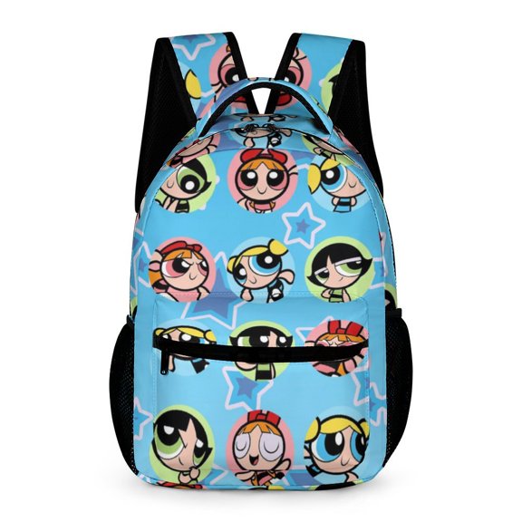 The Powerpuff Gi-rls Shoulder Backpack Casual Rucksack Bookbag Lightweight Prints Daypack