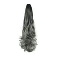 thumbnail image 2 of XIAQUJ Ponytail Wig Clip Long Curly Hair Big Wave Women's High Ponytail Wigs for Women A, 2 of 5