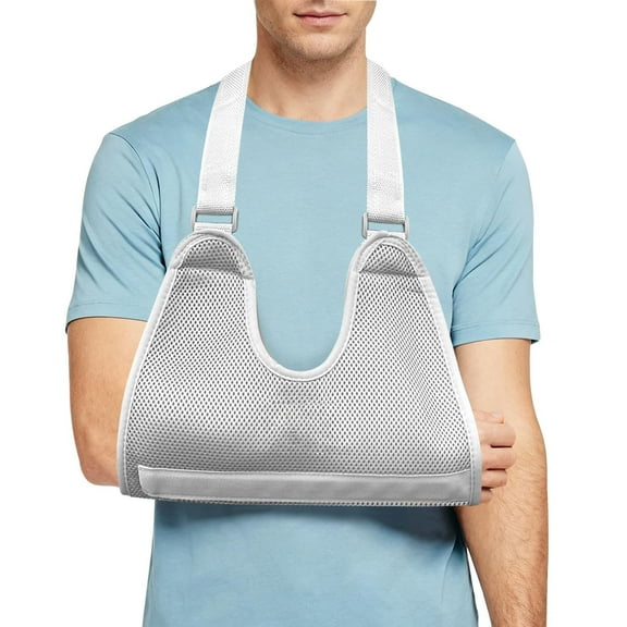 Mesh Arm Sling Shoulder Immobilizer, Shower Sling Arm Support with Double Stabilizers, Shoulder Sling for Torn Rotator Cuff, Dislocated, Fracture, Broken, Strain, Arthritis, Elbow Injury