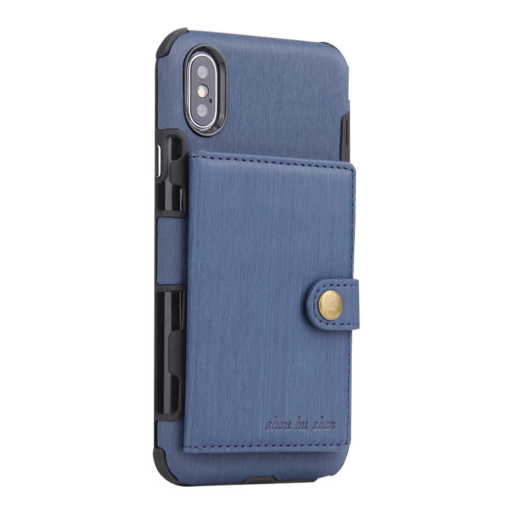 Complex Leather TPU Phone Case Cover with Card Slot Function Shockproof