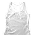thumbnail image 5 of DPOIS Womens Shiny Metallic Sleeveless Racer Back Camisole Tank Top Vest Silver M, 5 of 7