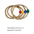 thumbnail image 3 of 8 piezas de juegos de aros para lanzar, juguetes para niños para exteriores, círculos para niños, virola de cuerda natural de madera, 3 of 6