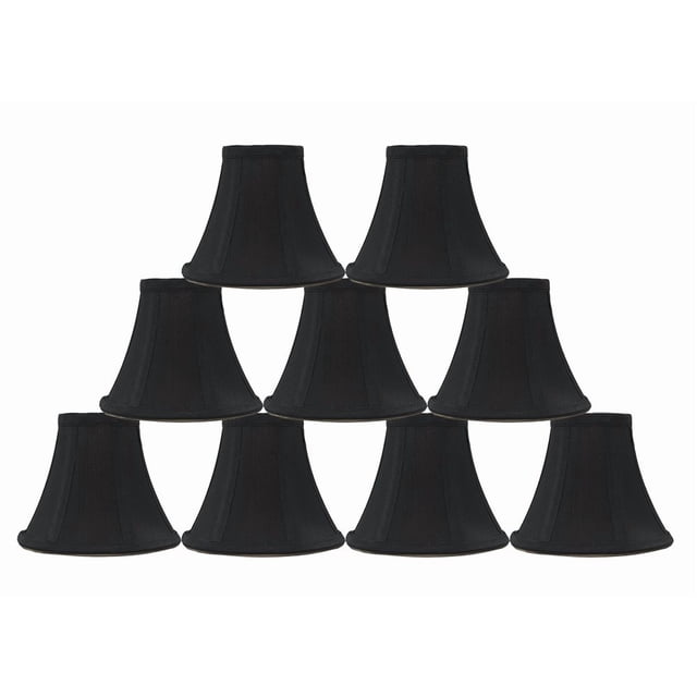 Juego de 9 Pantallas para Lámpara Urbanest en Seda Negra en Forma de Campana 8x15x13 cm