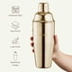thumbnail image 3 of Set de coctelera KITESSENSU de acero inoxidable de 750 ml con colador, 3 of 9