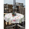 thumbnail image 2 of Outdoor Tablecloth with Umbrella Hole for Patio/Picnic/Party/Camping, Pink Spring Floral Waterproof Table Cloth Round Cover Washable, Flowers Botanical Elegant Grey Checkered (Dia 54"), 2 of 8