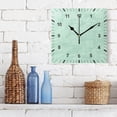thumbnail image 3 of Pastel Green Wall Clock Battery Operated Silent Non-Ticking Bedroom Office Kitchen Home School Decor 7.8"(Black), 3 of 10