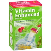 Great Value: Drink Mix Sticks Vitamin Enhanced Green Tea W/Raspberry, 1 oz