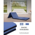 thumbnail image 3 of YRLLENSDAN Gymnastics Mats, Cartwheel Mat Wrestling Mat Yoga Mat Thick 2 Inch Folding Exercise Mat Tumbling Mats for Gymnastics for Home, Blue, 3 of 7