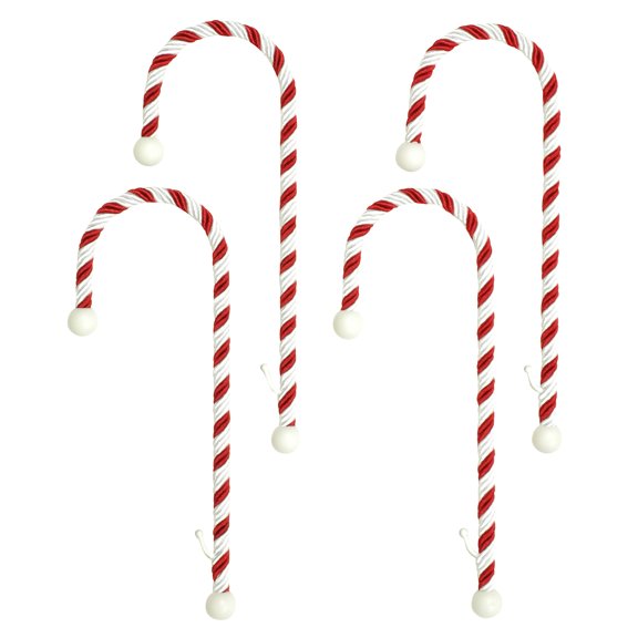 Haute Decor CC0402R Candy Cane Stocking Holder, 4-Pack, Classic Red and White