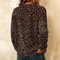 thumbnail image 7 of Cardigans for Women Leopard Print Knit Button Down Long Sleeve Loose Fit Fall Jacket Coat Tops, 7 of 7