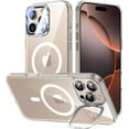 thumbnail image 1 of XUCP-[Amélioré] pour iPhone 16 Pro Étui avec Support de Caméra [Convient pour MagSafe][Protecteur d'Objectif de Caméra 9H] Protection de Qualité MIL Étui Magnétique Transparent pour iPhone 16 Pro, Clair, 1 of 4