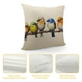 thumbnail image 4 of Fenyluxe  Watercolor Birds Pillows Decorative Throw Pillows,Hand-Painted Oil Painting Rustic Birds Square Pillow Cases,Cute Colorful Spring Summer Decor 22x22in, 4 of 5
