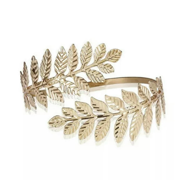 K-KED Metal Greek Roman Laurel Leaf Bracelet Armband Upper Arm Cuff Armlet P5APUKP :yq-Gold