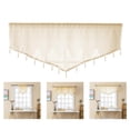 thumbnail image 4 of Cenefa con bolsillo para barra moderna, cortinas cortas de privacidad, cenefa para ventana, cocina Amarillo Zulema cenefas de cortina, 4 of 8