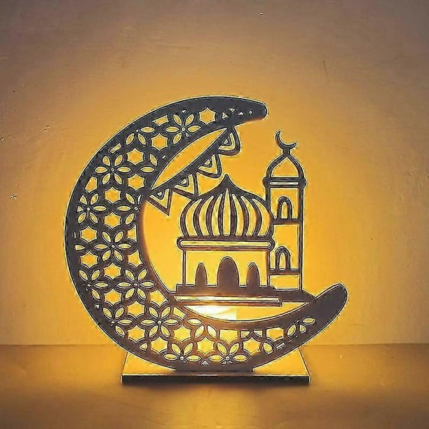 Wooden handicraft decoration lamp creative Middle East festival decorative lamp moon LED decorative lamp decoration