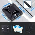 4/5" 100 Pack Zip Tie Mount With Cable Ties,Self Adhesivebacked Mounts For Wire Holder , Black