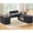 Black & Grey, variant on SEDETA 78.7 Inch Executive Desk with Drawers, Large L Shaped Desk with Charging Station, File Drawers & Storage Cabinet, CPU Stand & Privacy Baffle, Wood Home Office Desk for Business, Black & Brown