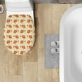 thumbnail image 4 of ZUXONGSY Thanksgiving Pumpkin Toilet Lid Dust Cover Decorative Round Elongated Toilet Lid Covers with Elastic Edge Maple Leaf Easy to Install Toilet Lid Cover Thanksgiving Decor, 4 of 6