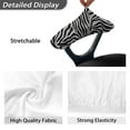 thumbnail image 4 of SCRAWLGOD Zebra Print Gray Black 2 Pieces Set Anti-Dust Office Chair Arm Covers Comfy Universal Rotating Chair Arm Covers Pads Breathable Desk Chair Arm Rest Slipcover, 4 of 6