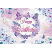 Colorful Butterfly Flower Banner Photography Background Girl Princess Spring Colorful Flowers Butterfly Rainbow Photography Background