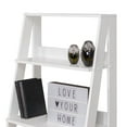 thumbnail image 4 of Madesa Modern 5-Tier Ladder Shelf Pantry Storage Space 24 Inch Wooden Free Standing Bookshelf Utility Shelves for Home Office Study Room and Kitchen - White, 4 of 5