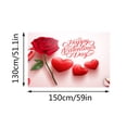 thumbnail image 4 of adviicd New Valentine Day Decoration Hanging Cloth Party Holiday Photo Background Cloth Proposal Anniversary Layout Scene Background Cloth, 4 of 5