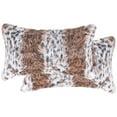 thumbnail image 2 of 2-Pack Belton Faux Fur Pillow 12" X 20" - Georgetown Lynx, 2 of 4