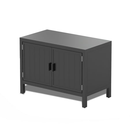 Kitchen Island Furniture Outdoor Kitchen Island with Storage Aluminum Kitchen Storage Island Outdoor Grill Table Freestanding Outdoor Prep Table Grill Storage Cabinet with Protective Cover for BBQ