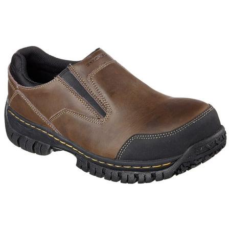 

Skechers Work Men s Hartan Double Gore Steel Toe Safety Work Shoes - Wide Available