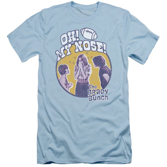 Brady Bunch My Nose Adult 30/1 T-Shirt Light Blue