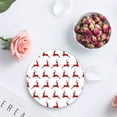 thumbnail image 4 of FMSHPON Merry Christmas Elk Set of 8 Round Coaster for Drinks, Absorbent Ceramic Stone Coasters Cup Mat with Cork Base for Home Kitchen Room Coffee Table Bar Decor, 4 of 6