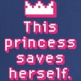thumbnail image 2 of CafePress - This Princess Saves Herself Maternity T Shirt - Maternity Dark T-Shirt, 2 of 3