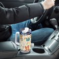 thumbnail image 7 of Animals Flowers Leaves 40 oz Tumbler with Handle Insulated&nbsp;Travel Mug&nbsp;Lid Straw Leak Proof Steel Vacuum Water Bottles Glasses Fits in Car Cup Holder, 7 of 7