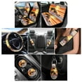 thumbnail image 2 of Renewold Hawaiian Beach Palm Tree Sun Orange Car Accessories Full Set, Universal Car Seat Covers Steering Wheel Cover Seat Belt Pad Cup Holder Key Chains 11 PCS Car Accessories Fit for Most Vehicles, 2 of 7