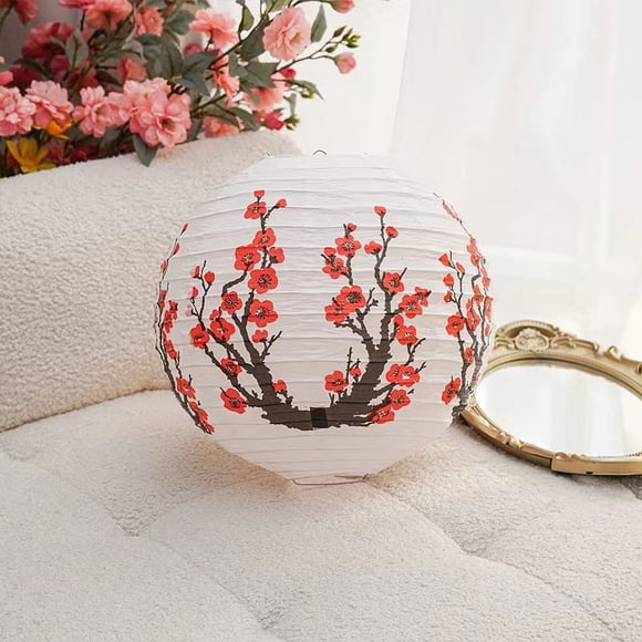 Nvzi 6 Pack Chinese Paper Lantern Lantern for Chinese Oriental Style Restaurant Home Wedding Party Decoration, 11.8Inch(03)