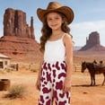 thumbnail image 2 of Tfken Jumpsuit For Girls Summer Sleeveless Graphic Comfy Casual Jumpsuit Daily Wear Child Fashion Clothes Size 9-10 Years Red, 2 of 5