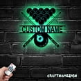 thumbnail image 3 of Craftnamesign Custom Billiards Metal Wall Art LED Light, Custom Billiards Player Name Sign, 3 of 5