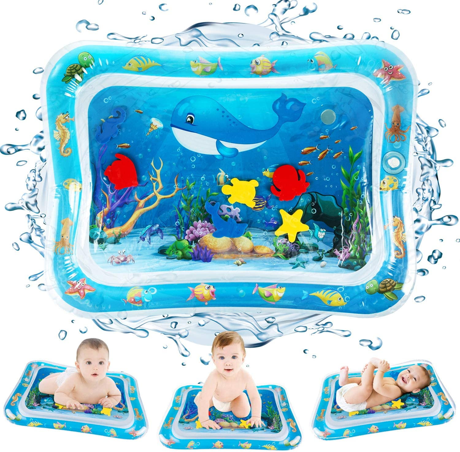inflatable water tummy time mat