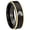 Black And Gold Step Edge, variant on Bass Fishing Beveled Edge Brush Black 2 Tone Tungsten Men Ring 10MM