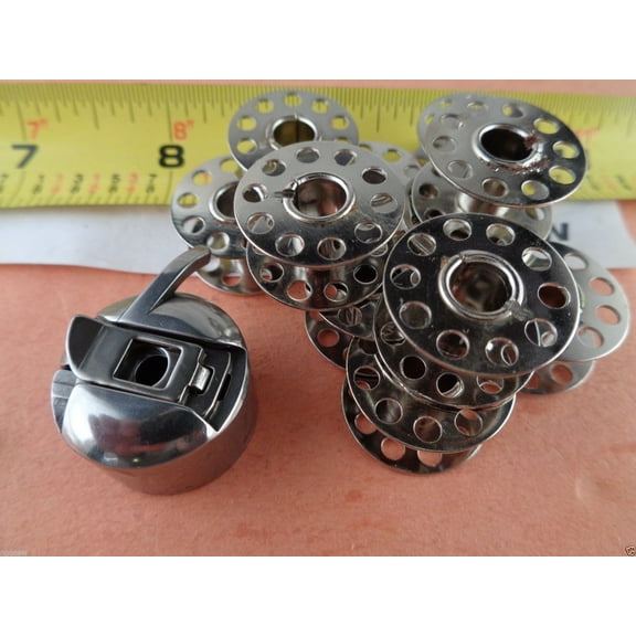 1 Bobbin Case 20 Bobbins for many Kenmore Singer White Bernette Sewing Machines