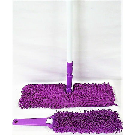 Smart Home Double Sided Mop With Duster in Purple