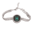 thumbnail image 1 of Constelación de Piscis Patron de marzo Pulsera de tobillera de cadena de tenis, joyería de diamantes, 1 of 3