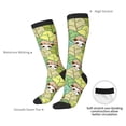 thumbnail image 4 of Xecao Cartoon Panda And Leaf print thigh-high socks, crafted for both men and women with a stretchy, high-opaque design perfect for daily wear, 4 of 6