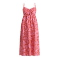 thumbnail image 4 of Time and Tru Women's Smocked Midi Dress, Sizes XS-XXXL, 4 of 5